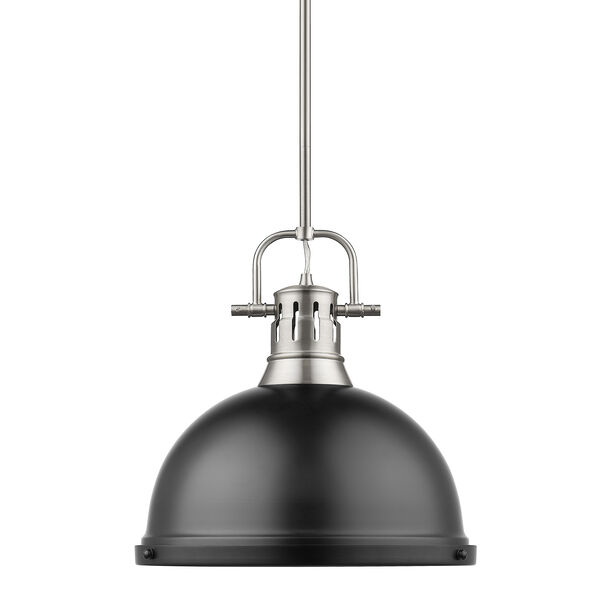 Duncan Pewter and Black 14-Inch One-Light Pendant, image 2